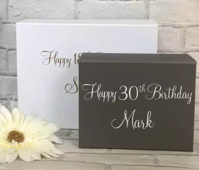 Luxury Personalised Magnetic Special Birthday Gift Box Keepsake Box