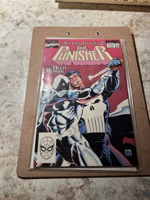The Punisher Annual 2  ( Marvel 1989) Moon Knight appearance First Meeting 🔥