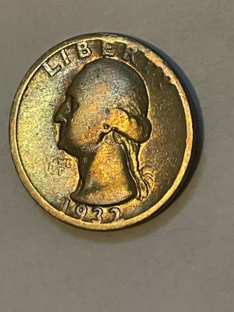 1932-D Washington Quarter High Grade + Toned