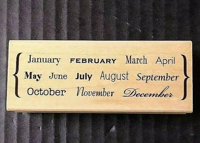 Hero Arts Rubber Stamp Circle The Month Planner Calendar 12 Months Monthly Year