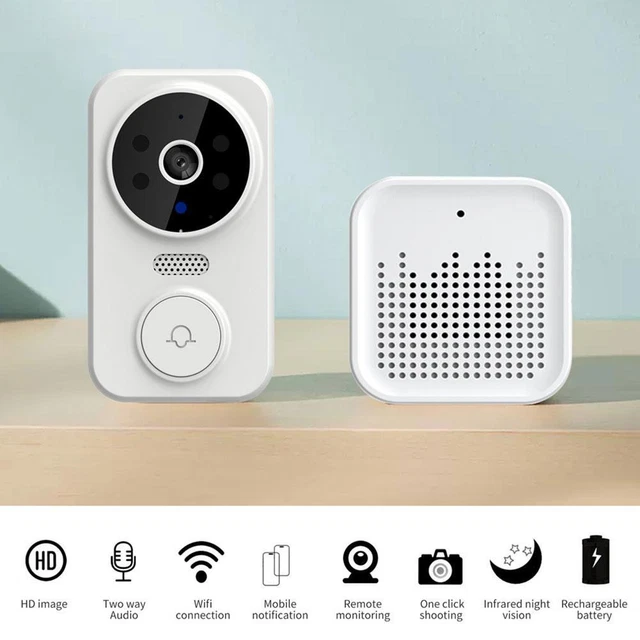 Videocamera citofono citofono wireless intelligente porta Securit 6T3E campanello A9Z8