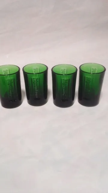 Jagermeister Dark Green Thick Glass Shot Glasses 25ml x 4