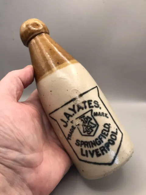 Nice Victorian Ginger Beer Bottle J A Yates Springfield Liverpool