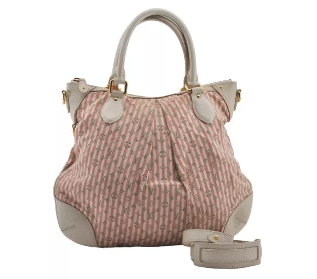 Louis Vuitton Croisette Marina Mini Lin Bag White and Pink Canvas