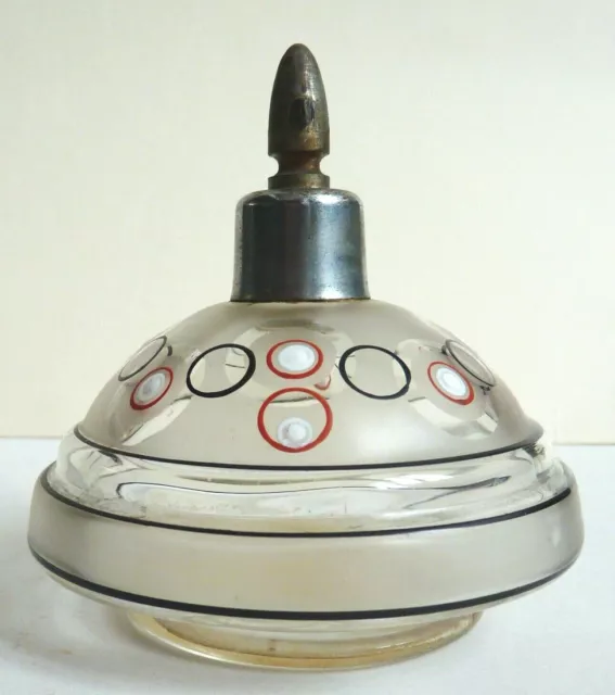 Flacon vaporisateur de parfum en verre ART DECO vers 1940 Tchécoslovaquie