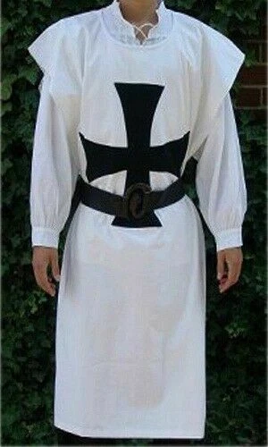 Tunique Médiévale Templier Croix Renaissance Costume Reconstitution LARP
