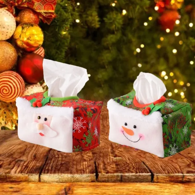 de tejido de Navidad Soporte de papel Cubierta de la caja de almacenamiento