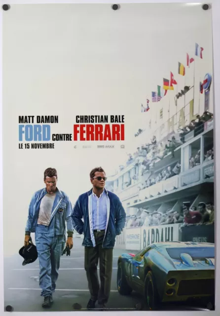 Ford V Ferrari - original DS movie poster 27x40 D/S - 2019 FR CA Bale , Damon B