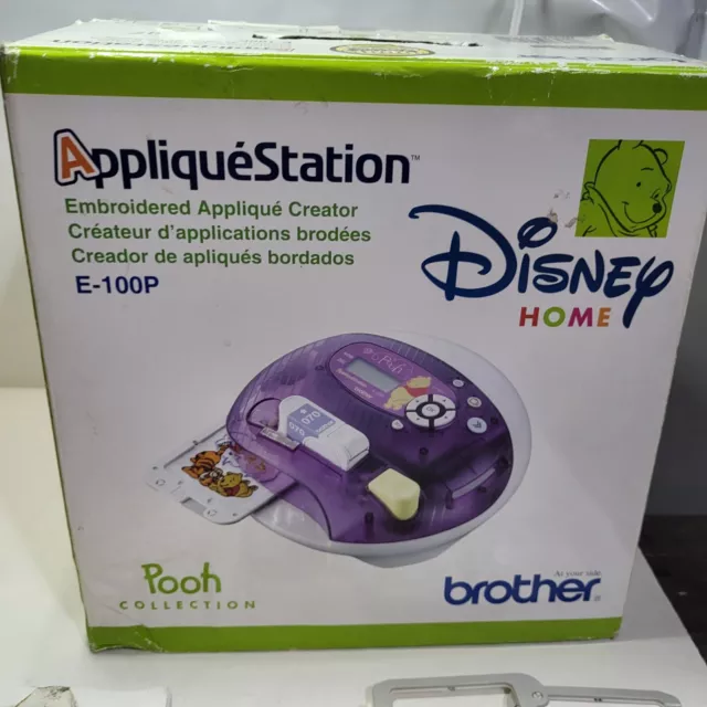 Disney Home Pooh Collection Brother Applique Station Emb Machine E-100P OPEN BOX