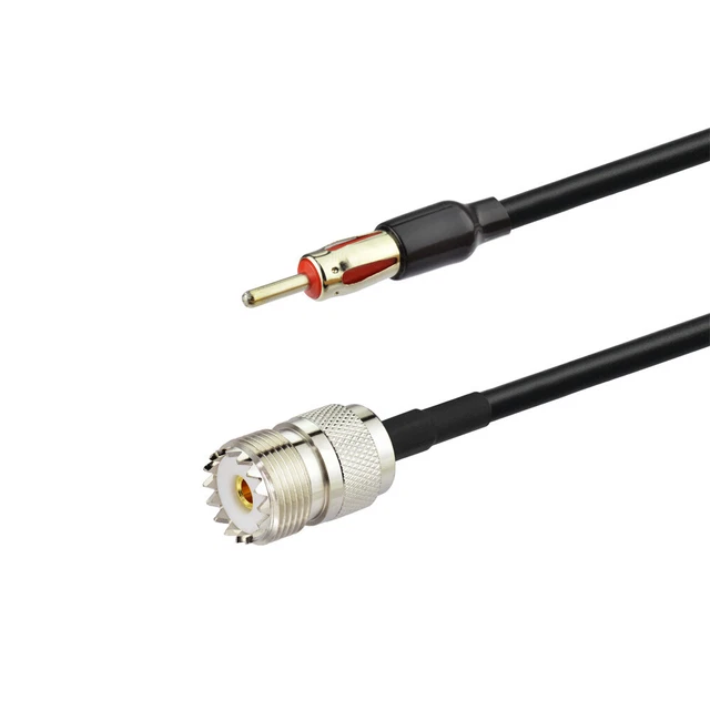 Adattatore Antenna Radio FM Per Auto | Cavo 3 Metri Con Spina DIN E ISO | Montaggio Su Parabrezza | Migliora La Ricezione