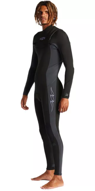 Billabong Mens Absolute 4/3mm GBS Chest Zip Wetsuit - Black Purps