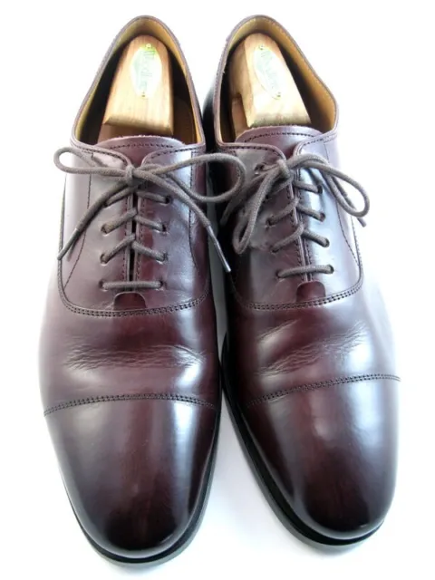 NEW Allen Edmonds "SIENA" Cap Stitch Oxford Dress Shoes 9 D Burgundy (281N)