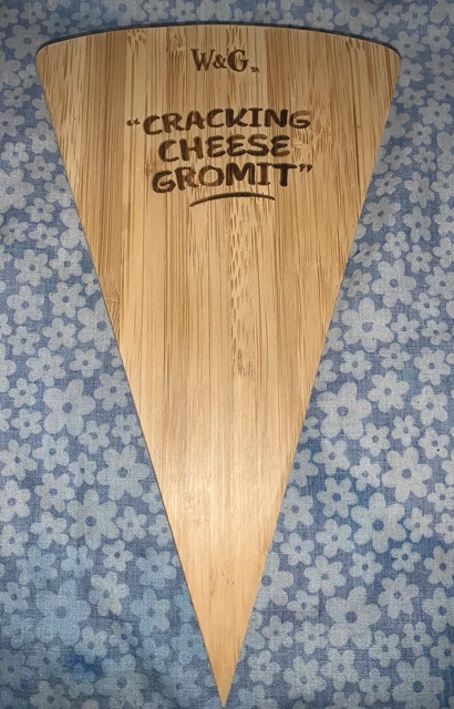 Tablero de queso de madera Wallace & Gromit ""Gromit de queso agrietado"" - nuevo sin usar #G3