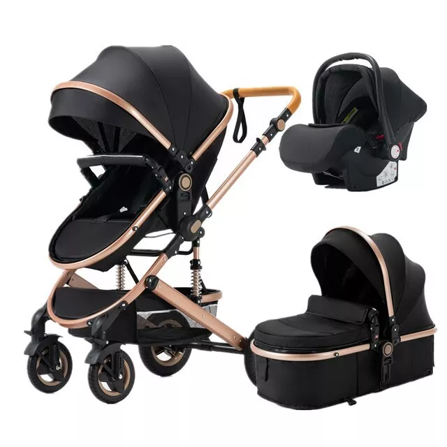 Passeggino TRIO Baby Carrozzina 3in1 Bambini Neonati OVETTO VARI COLORI