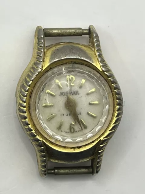 VINTAGE JOSMAR 17 Jewels Swiss Made Watch Face Untested For Parts 18 ...