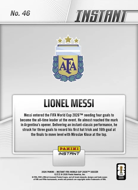 Panini Instant Fifa World Cup 2026 Card 046 Lionel Messi 