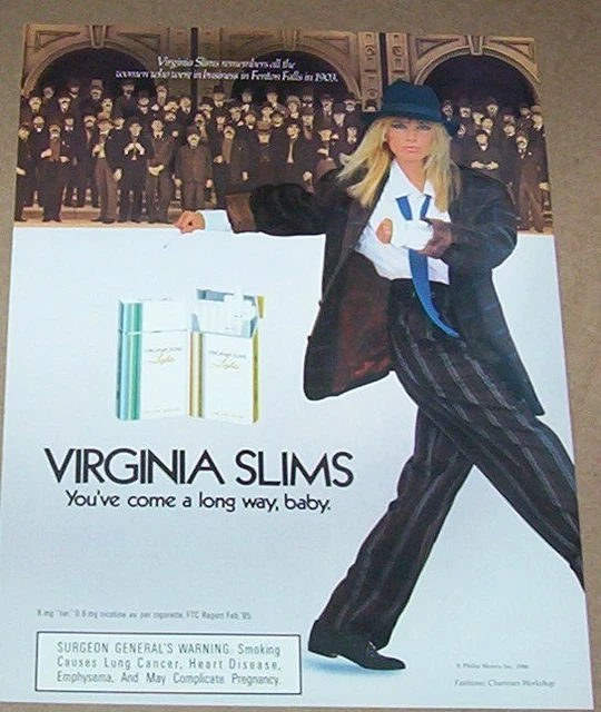 1979 PRINT AD page Virginia Slims cigarettes CRISTINA FERRARE smoking