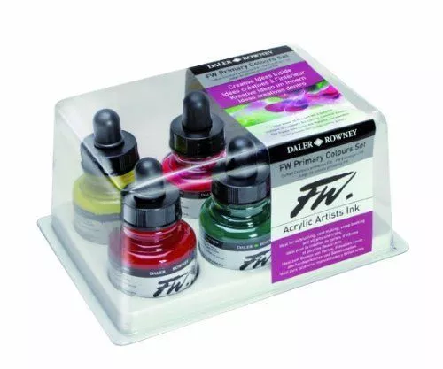 Daler-Rowney Artists Fw Acrylic Ink Sets -  Airbrushing - Choice Of 4 Packs