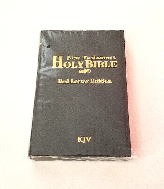 Holy Bible New Testament KJV~ Pocket Size Black {Red Letter Edition} New Sealed