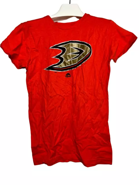 Majestic YOUTH Anaheim Ducks Short Sleeve T-Shirt RED - LARGE