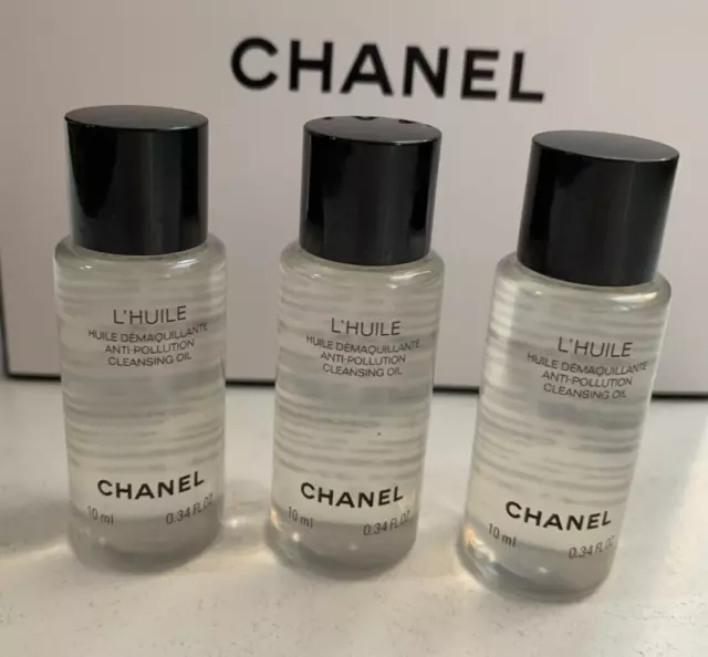 womens mens CHANEL L'huile Anti Pollution FACE Cleansing Oil SAMPLE 10 ml
