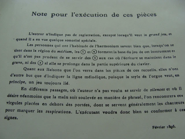 Recueuil De Partions  Orgue  Harmonium Heures Mystiques Boëllmann  Volume 1 1896 3