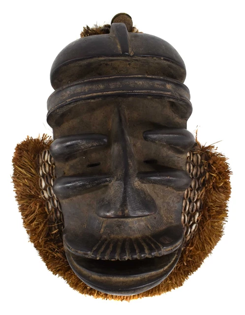 Dan Guerre Guere Mask Wood Brass Bells African Art