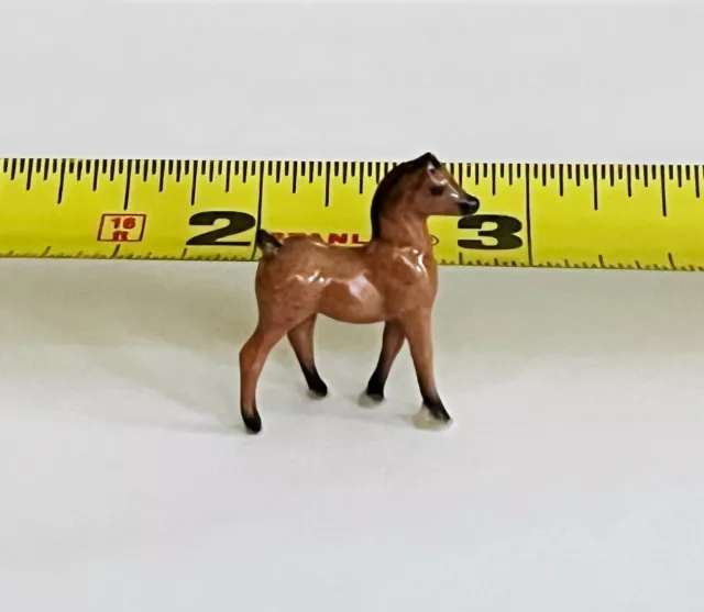 Vintage Hagen Renaker Miniature Micro Mini Brown Horse Retired Figurine  1"