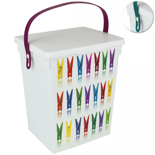 5L Wäscheklammerbox Waschpulverbox Waschmittelbox Waschmittelbehälter Universal