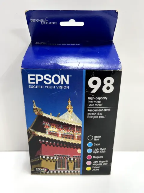 EXP NOV 2022 Epson 98 Genuine Ink T098120 T098220 T098320 T098420 T09520 T098620