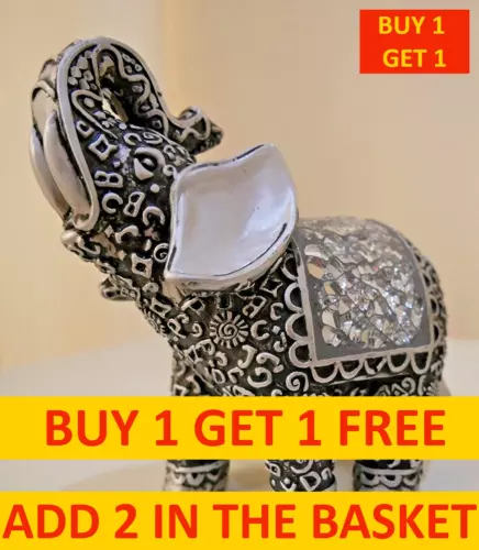 Elephant Ornament Home Decoration Figurine Mosaic Animal Statue Gift Indoor