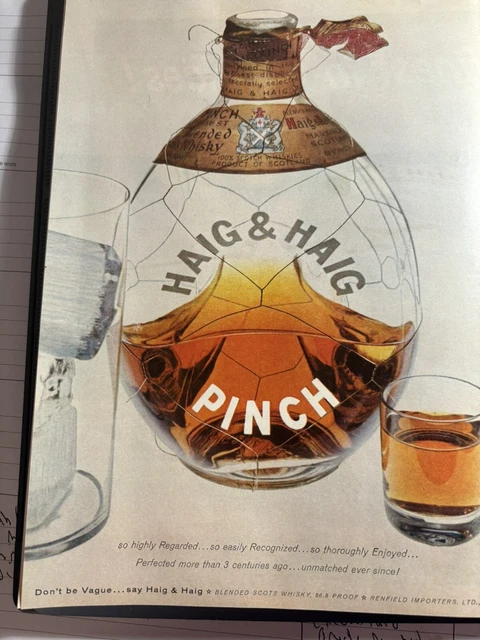 1957 Print Original Ad For Haig And Haig Pinch Scotch Whiskey