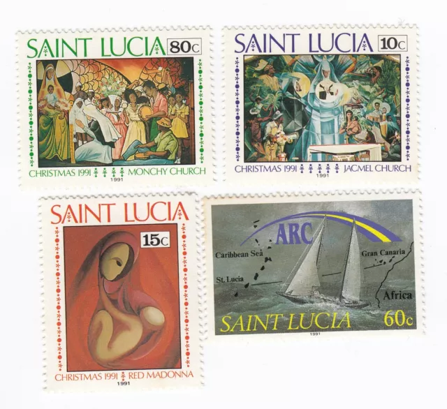 St.Lucia , Ensemble De 4 Timbres, MNH, Ah 352