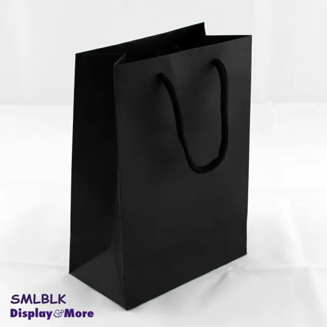 Paper Bag BLACK | 50pcs | Gift SHOP Event Ceremony | 6 Sizes | AUSSIE Seller 3