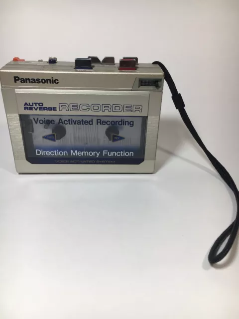 Enregistreur cassette à commande vocale Panasonic RQ - 383 rare tel quel pièces ou réparation
