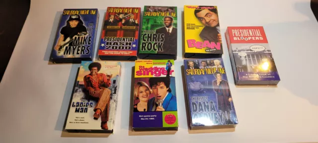 Saturday Night Live VHS Box Set Comedy  5 Tapes SNL Videos lot of 8