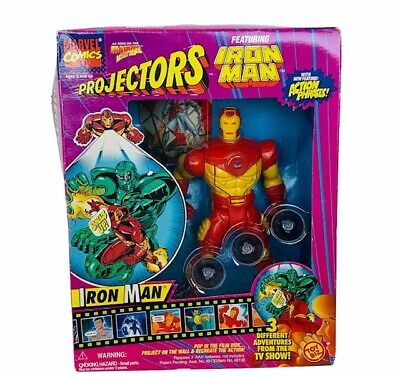 Marvel Comic Iron Man Projector Toybiz box Tony Stark Figure toy action 1995 vtg
