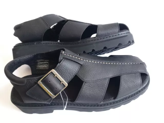 Vintage LUGZ Sahara Men's Size 10.5 RARE 90s Black Leather Sandals