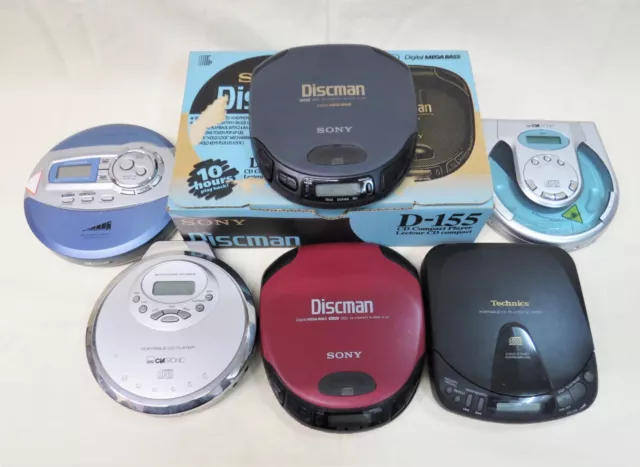 Konvolut 6x Discman portabler CD-Player Walkman Sony Technics Otany Clatronic