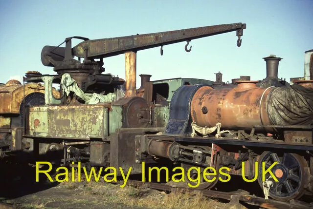 Photo - Tanfield Railway - unrestored crane tank locomotive  c1990