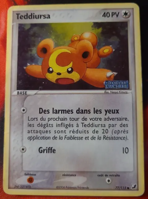 Pokemon - Teddiursa Holo Reverse 77/115 - Ex Forces Cachées - Français Fr