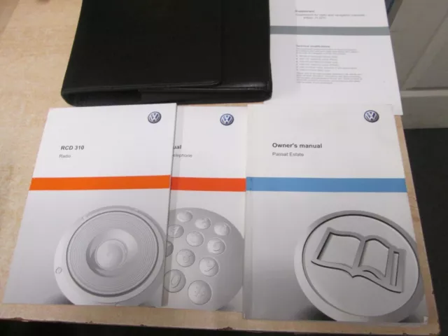 Vw / Volkswagen Passat Estate (2010-2014  Owners Manual - Handbook Rcd310