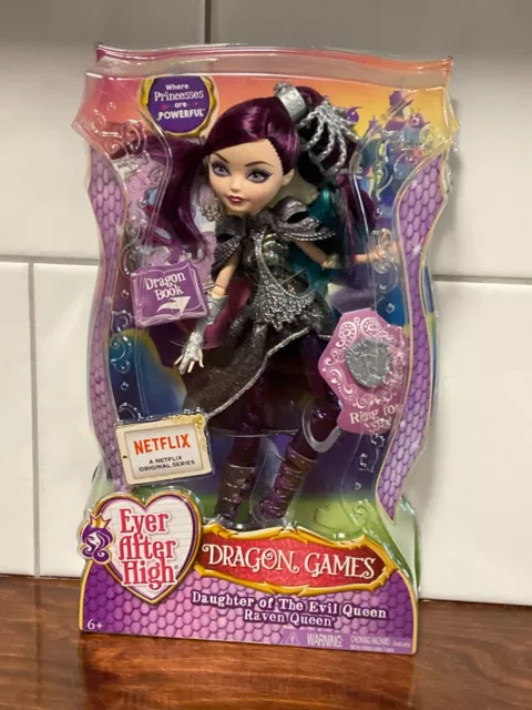 Ever After High First Chapter Raven Queen Doll With Bag And Doll Stand HTF