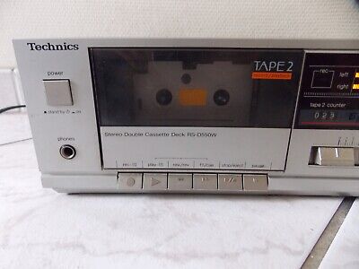 Lecteur Cassette Technics Stereo Double Cassette Deck Rs-D550W Need Repair 2