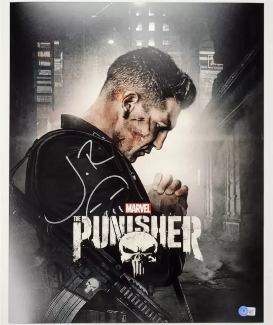 Jon Bernthal signed Marvel Punisher 16x20 photo sketch autograph ~ BAS Witness