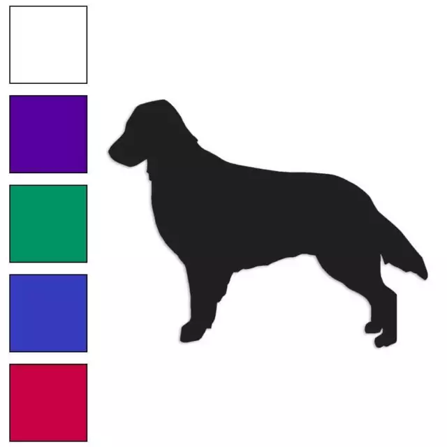 Flat Coated Retriever Dog, Vinyl Decal Sticker, Multiple Colors & Sizes #1953