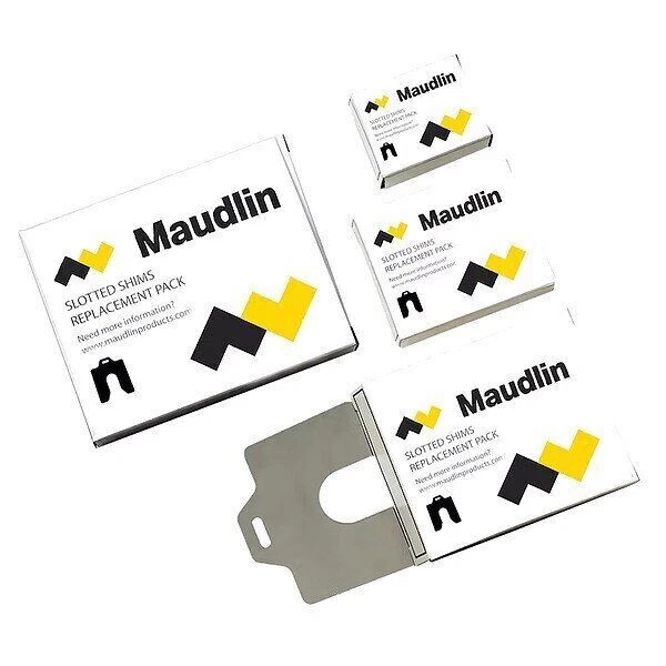 MAUDLIN PRODUCTS Slotted Shim B-3 x 3" x 0.002", Pk20 MSB002-20