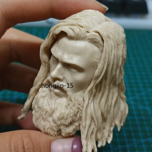 1/6 Avengers Alliance Thor Fatty House Edition Handmade Head Carved White Mold 3