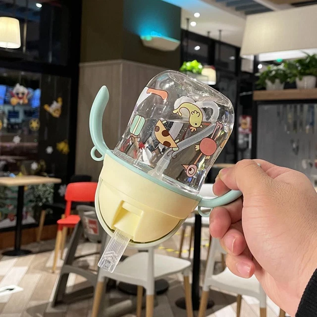 Botella de agua a prueba de fugas para bebé tazas de aprendizaje taza de entrenamiento graduada taza para sorber