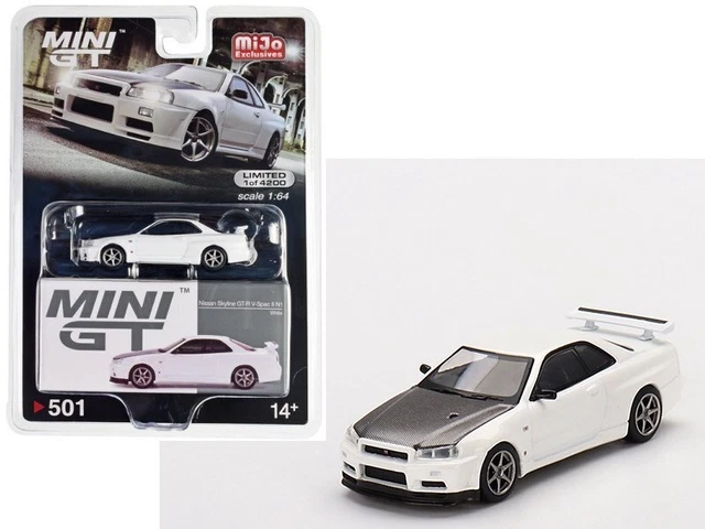 MOTORHELIX 1:64 Diecast Model Car - Nissan Skyline GT-R(R34) V-Spec Il Customized Metallic Orange | Online Shop